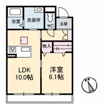 ベレオ木太町の物件間取画像